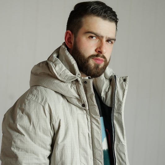 - Larsen - Padded Coat - Light Grey