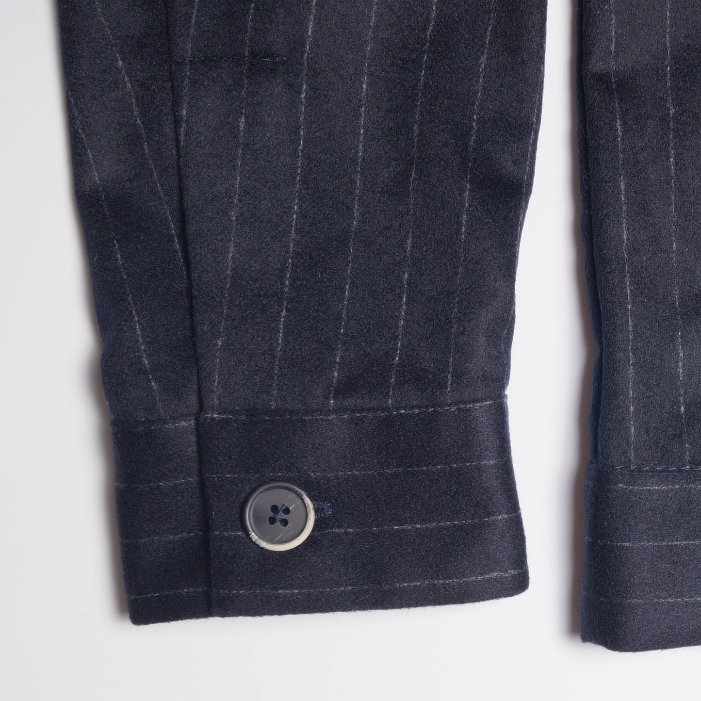 - Pinstripe Overshirt - Navy