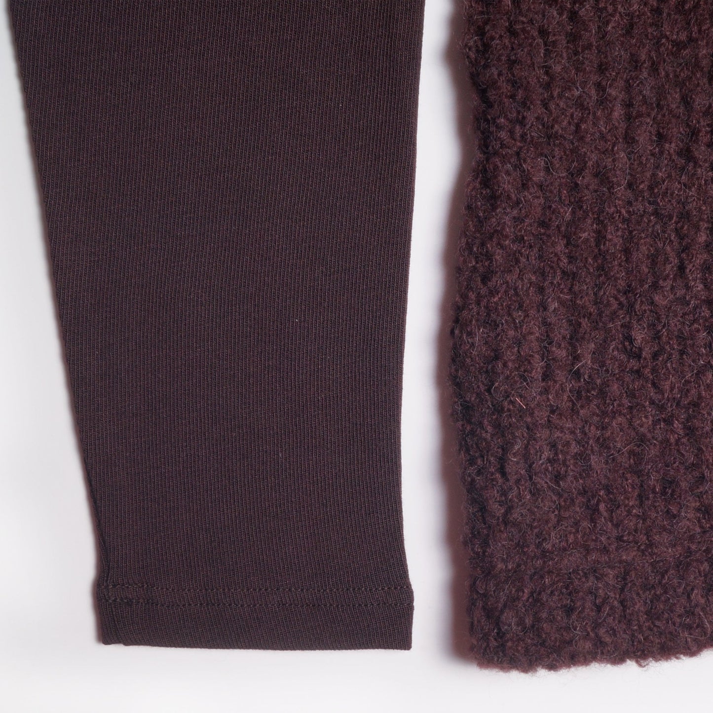 - Roll-Neck Knitted Pullover - Burgundy