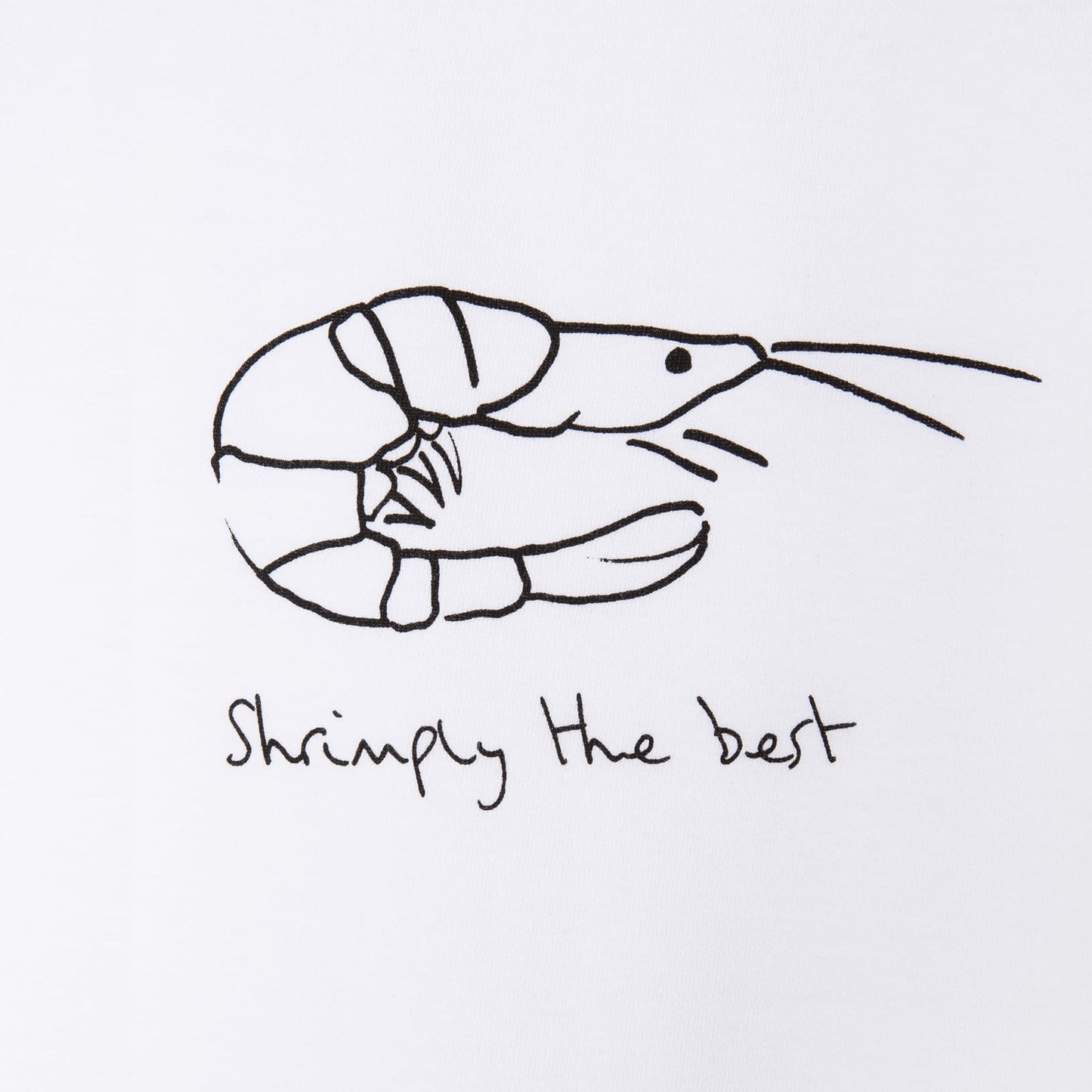 - 'Shrimply The Best' Logo T-Shirt - White