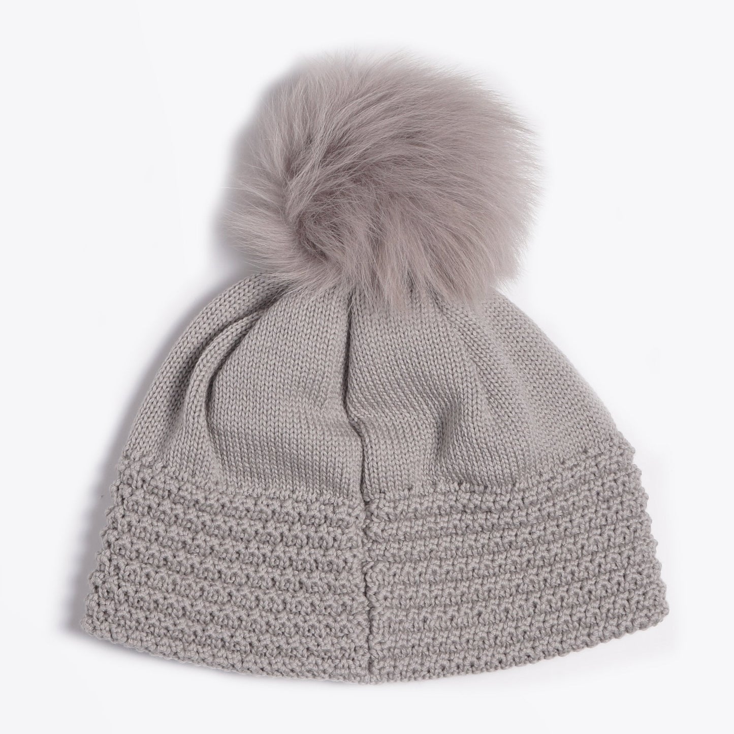 Ivy - Wool Knit Hat - Silver Grey