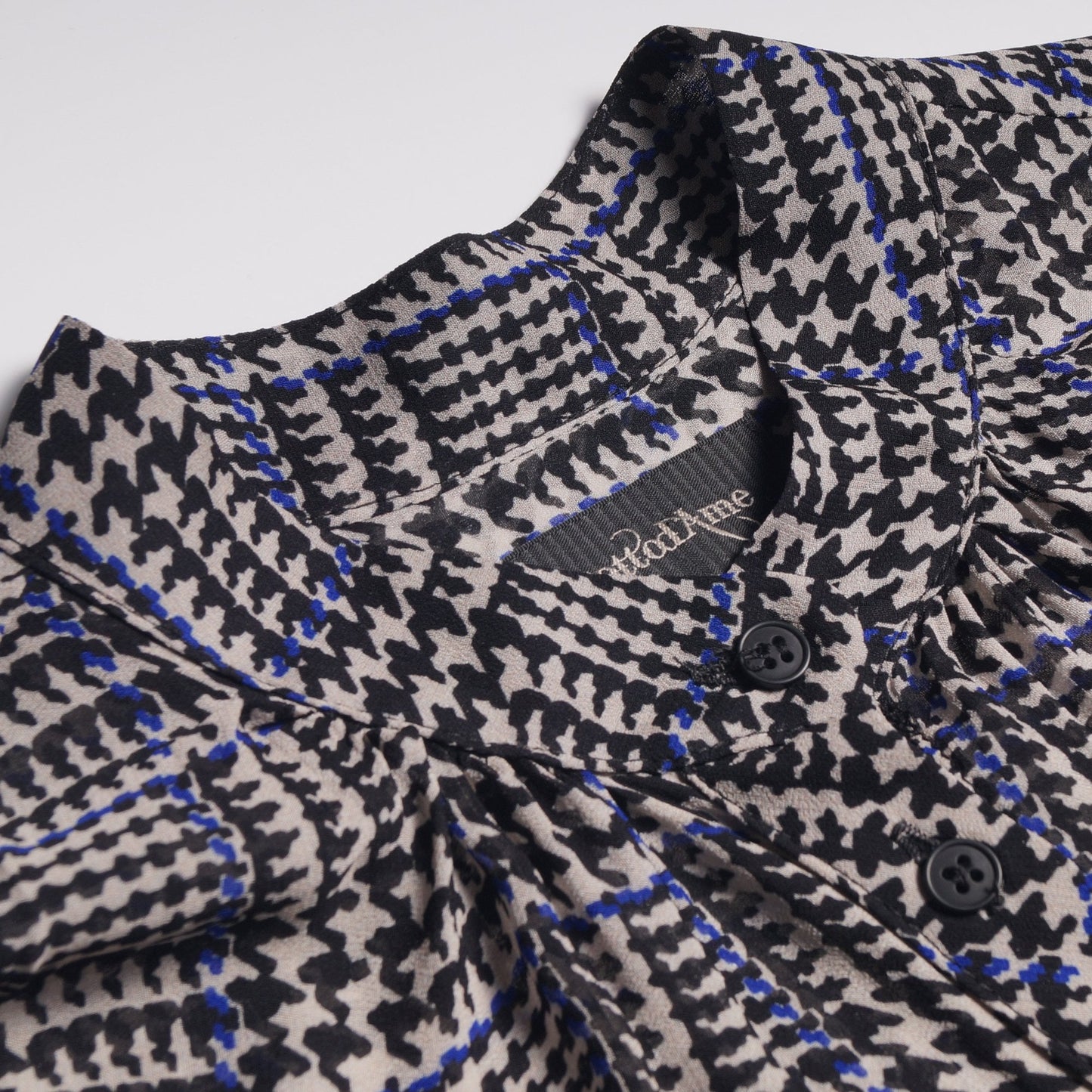 - Oversized Tartan Maxi Dress - Blue/Navy