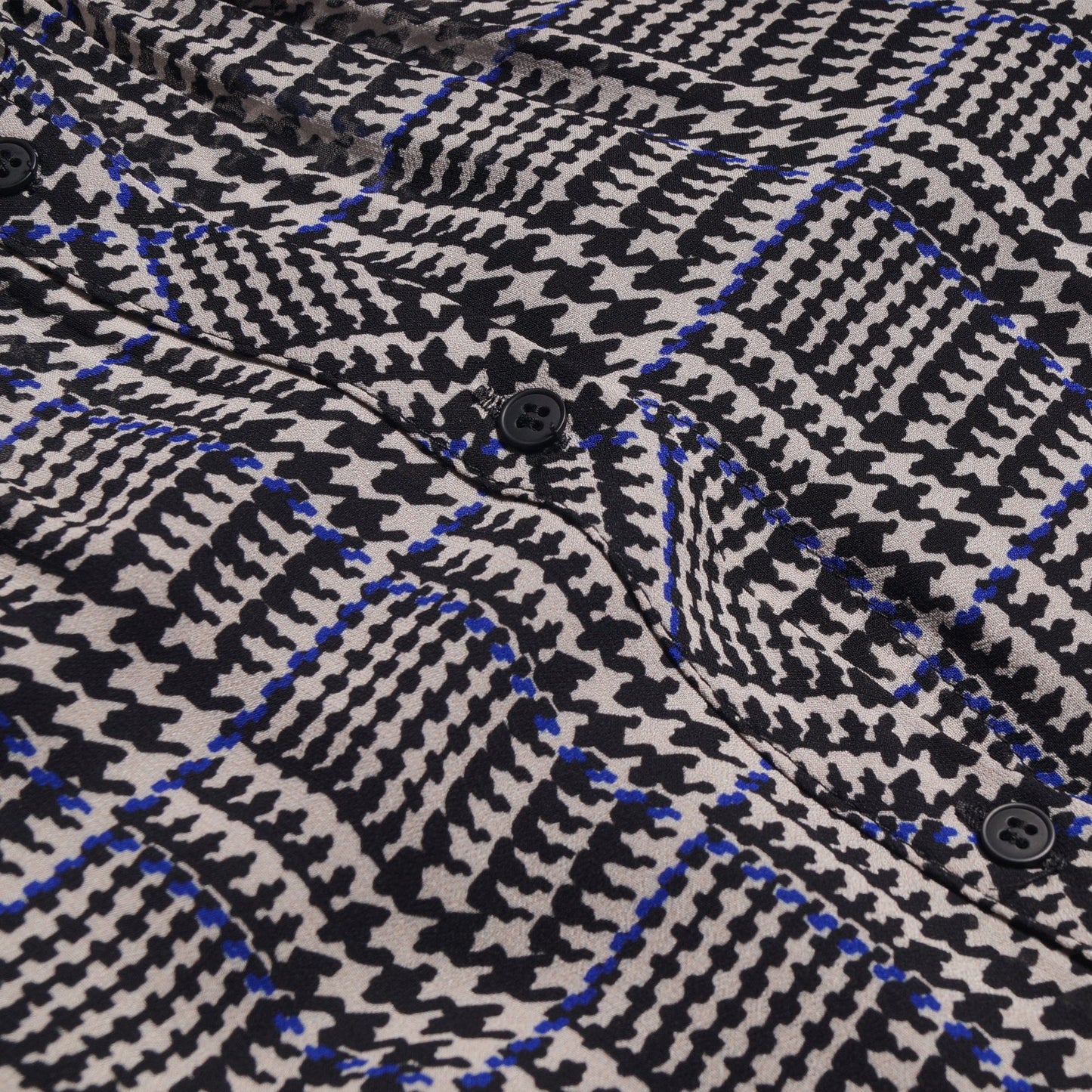 - Oversized Tartan Maxi Dress - Blue/Navy