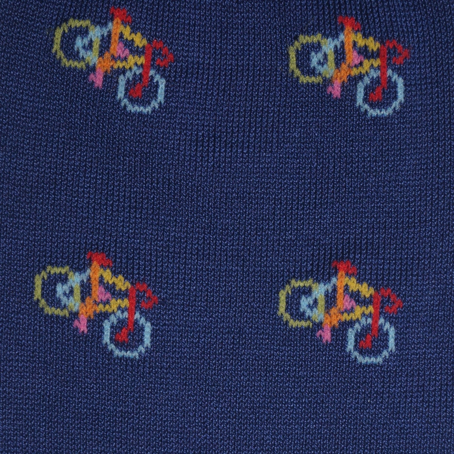 - Bicycle Pattern Socks - Blue
