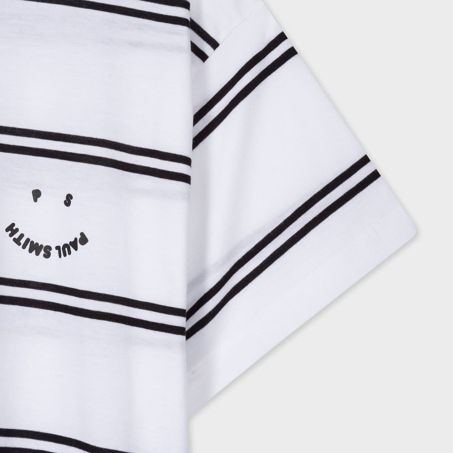 - 'Script' Stripe T-Shirt - White