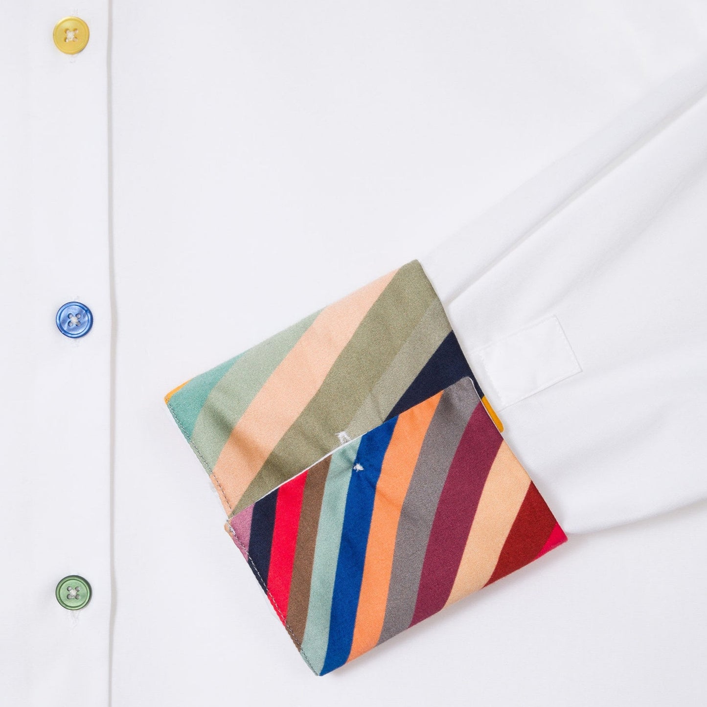 - Classic Shirt With Swirl Cuff - White