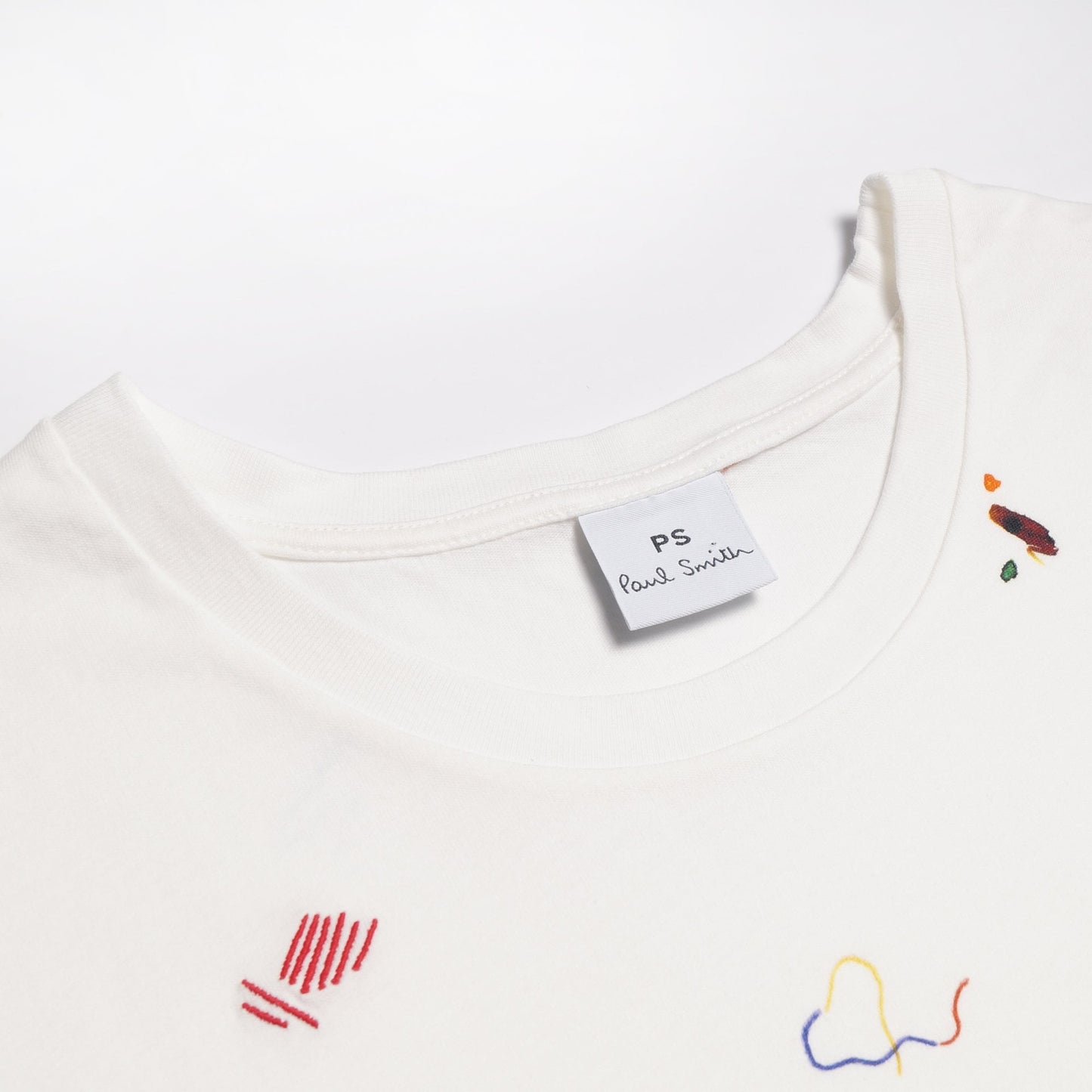 - 'Scribble' Round-Neck Tee - White