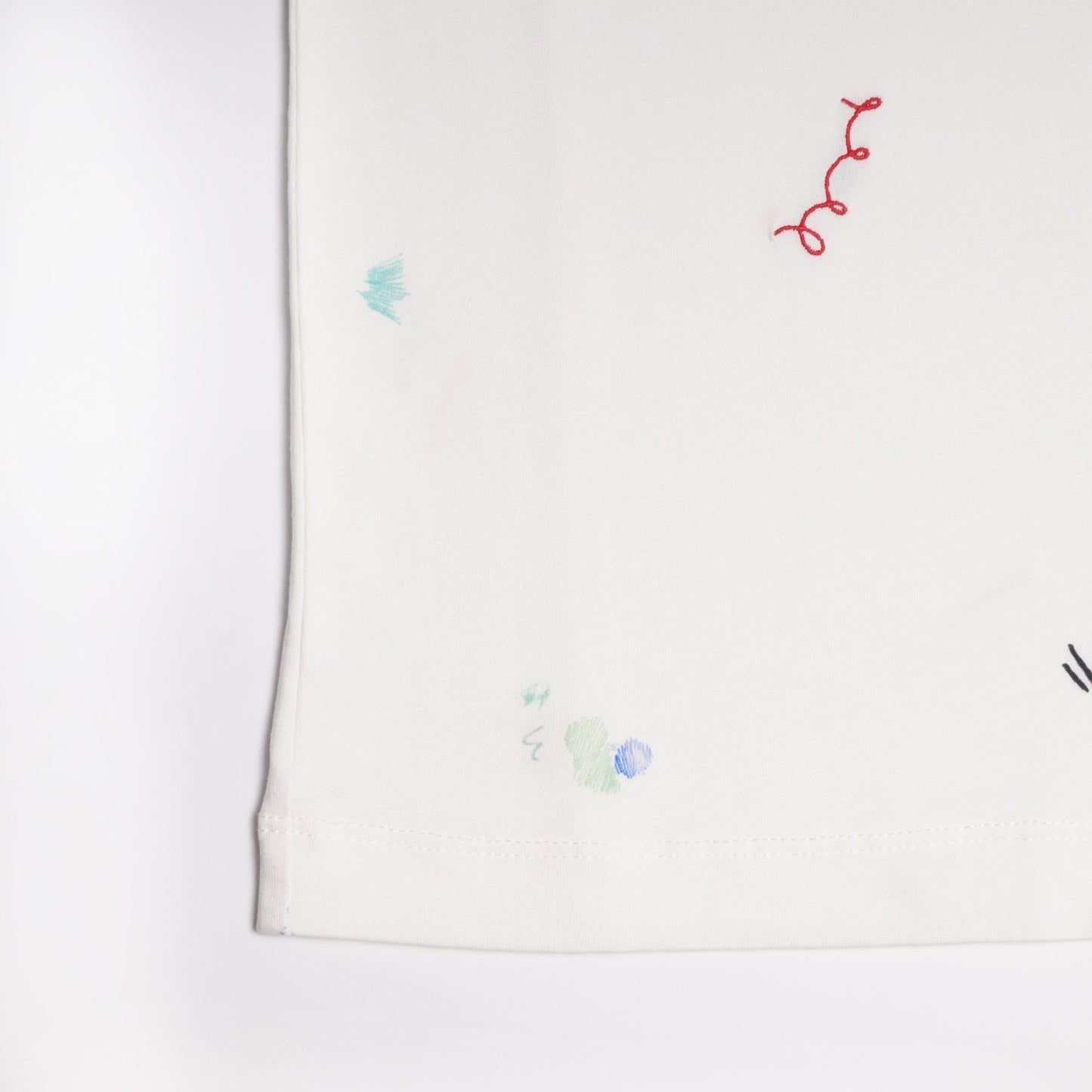 - 'Scribble' Round-Neck Tee - White