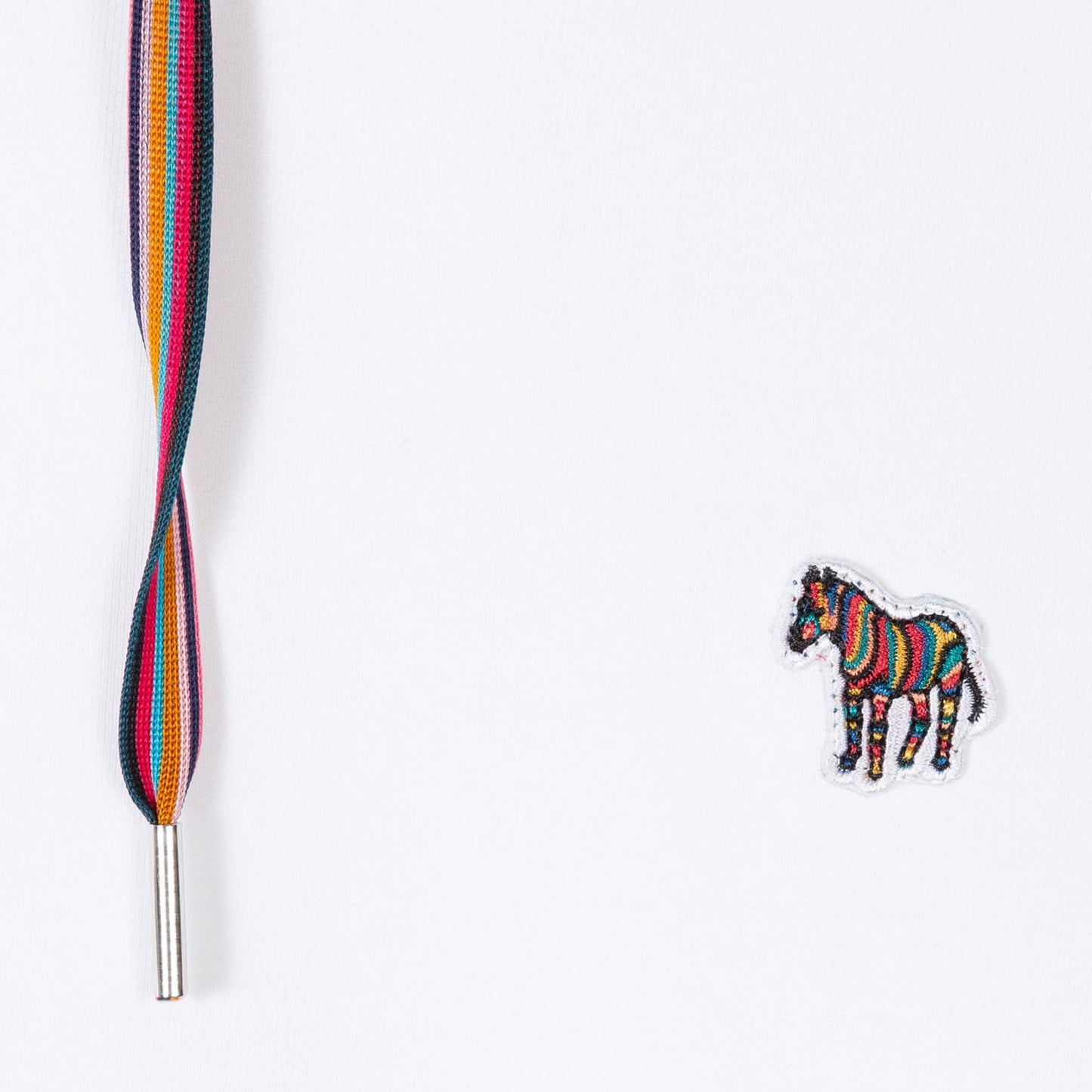 - Zebra Logo Hoodie - White