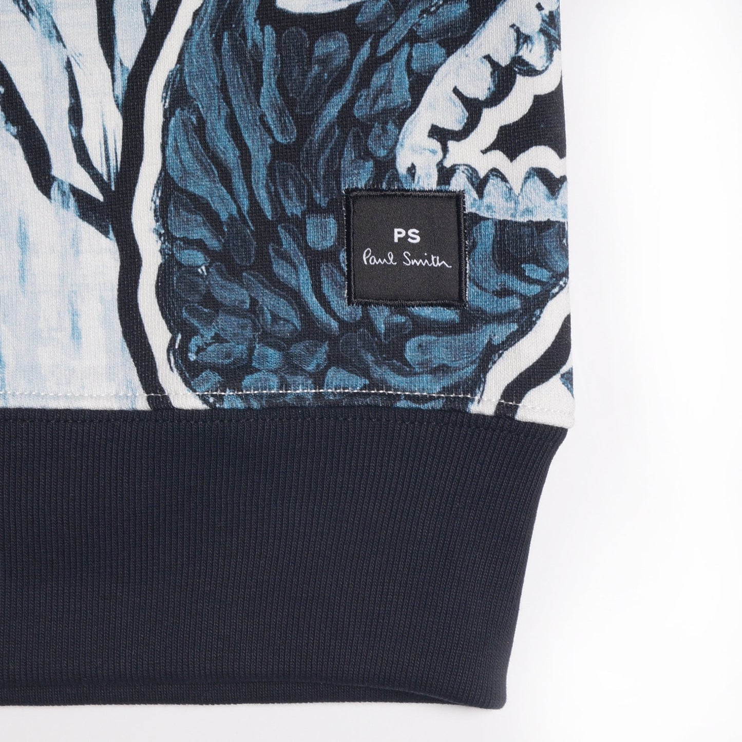 - 'Pulp' Print Cotton Sweatshirt - Blue