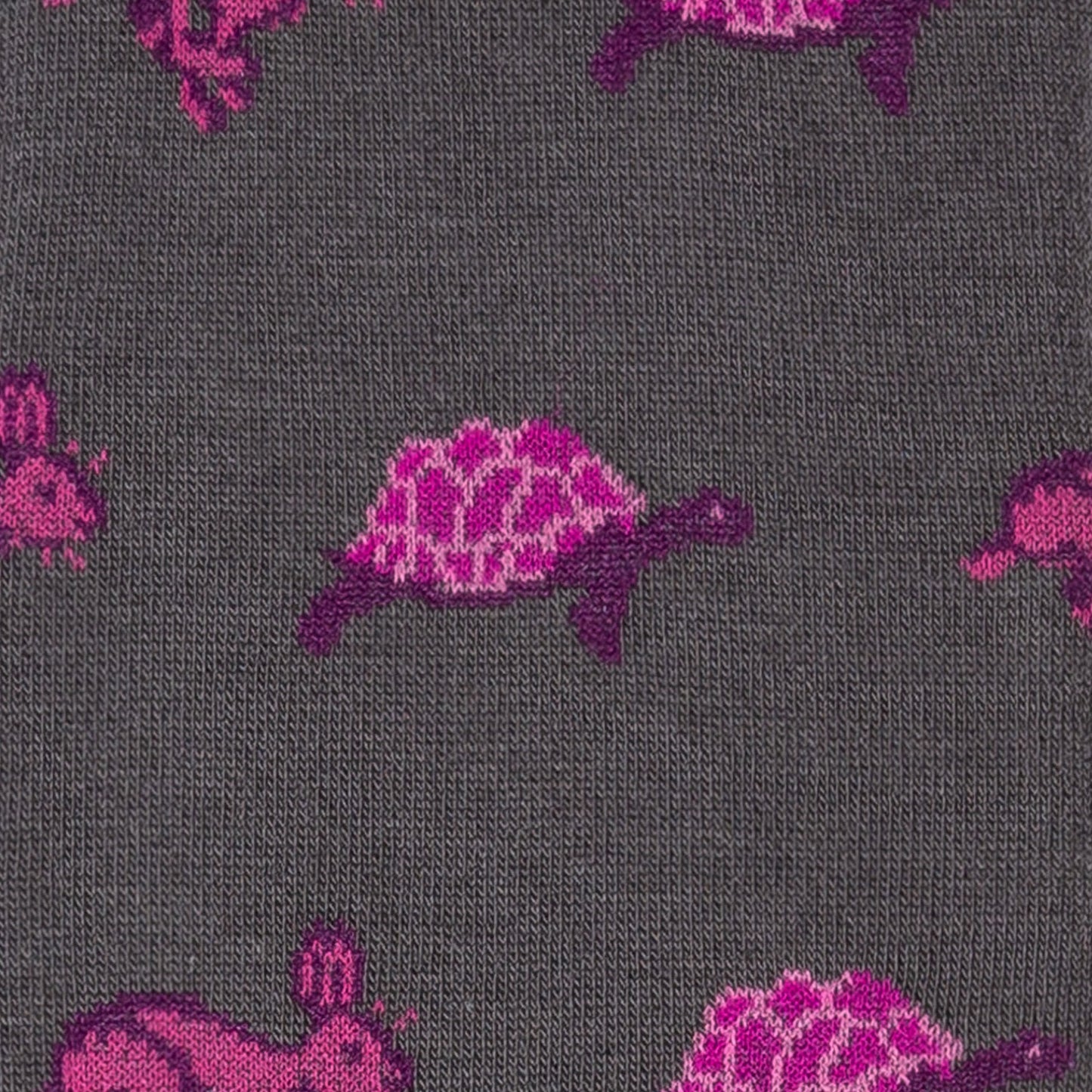 - 'Hare & Tortoise' Pattern Socks - Charcoal Grey