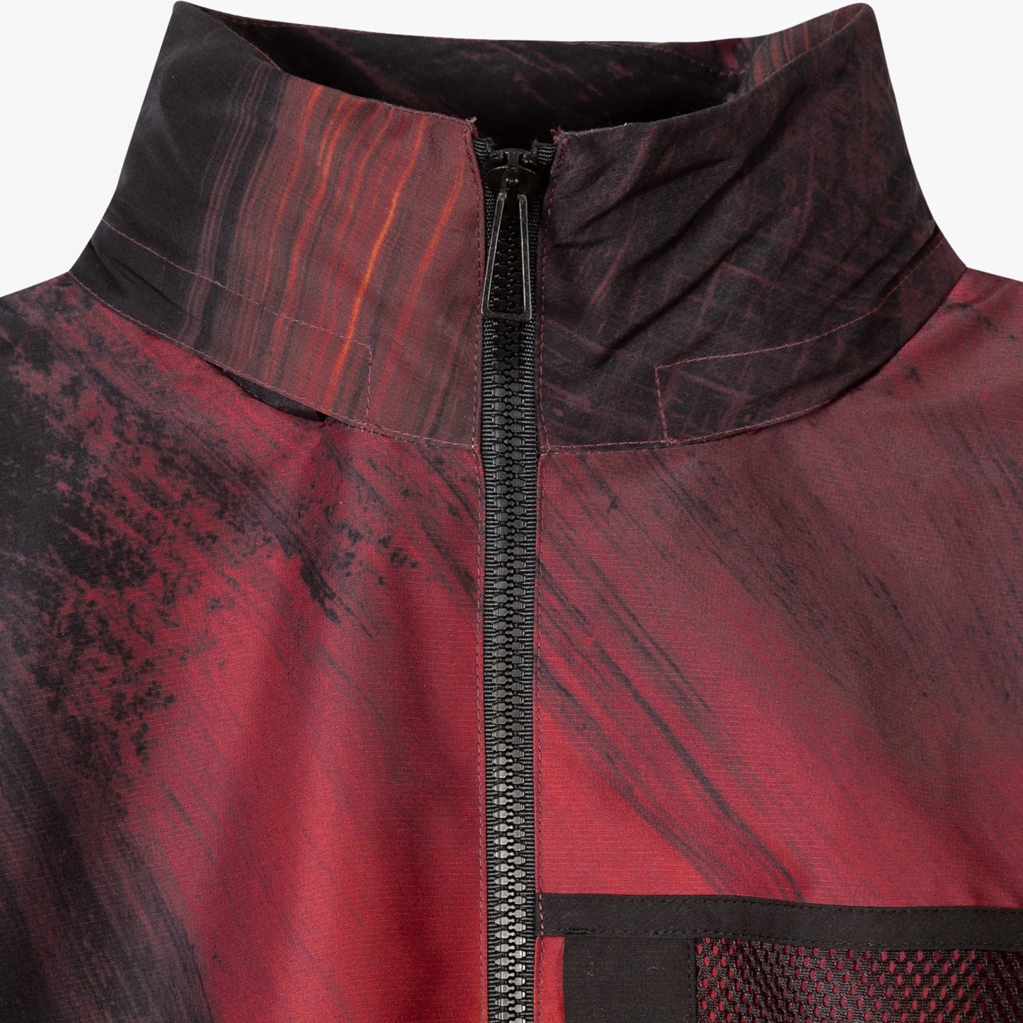 - 'Brush Stroke' Print Track Jacket - Red/Multi