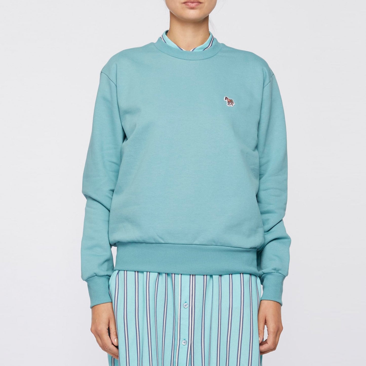 - Zebra Logo Sweatshirt - Turquoise