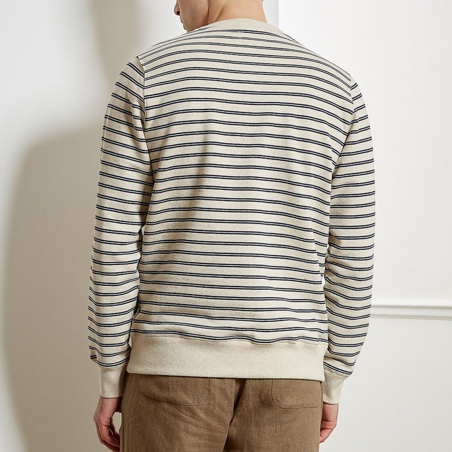 - Robin - Stripe Sweatshirt - Navy/White
