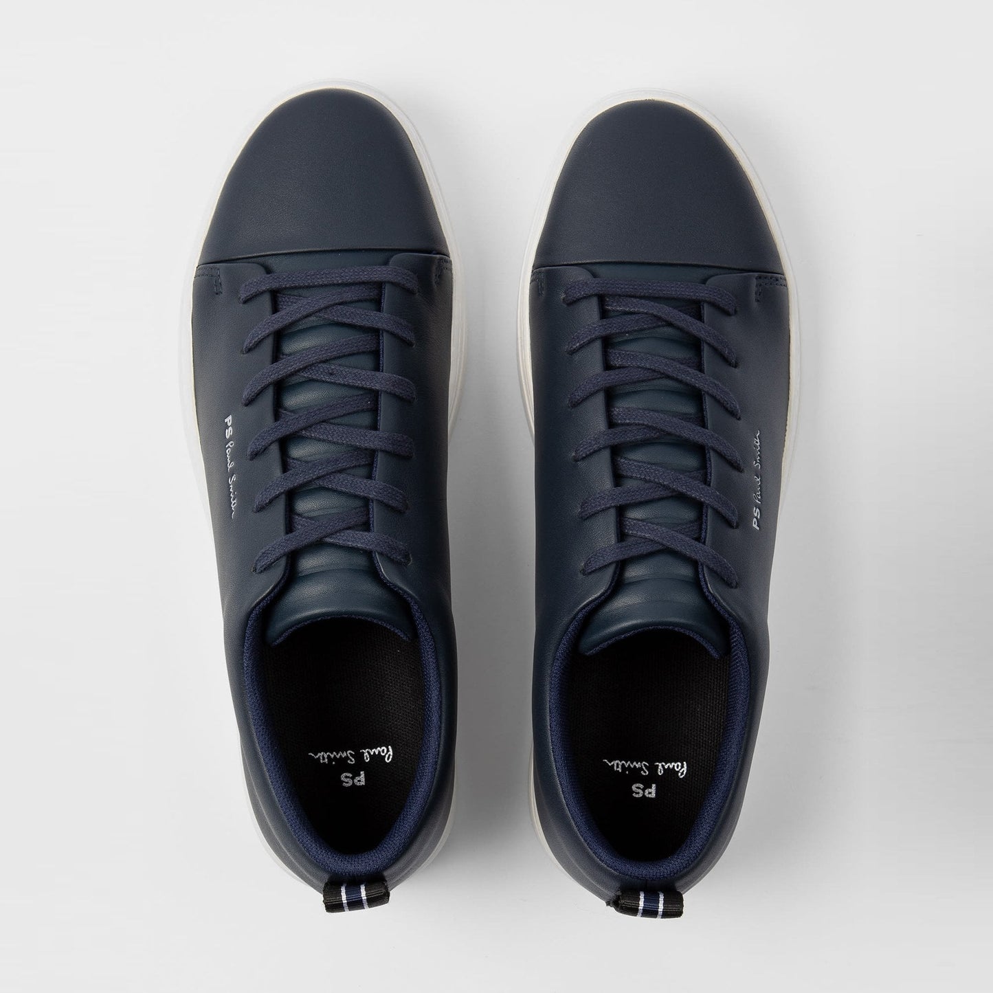 Leather 'Lee' Trainers - Navy