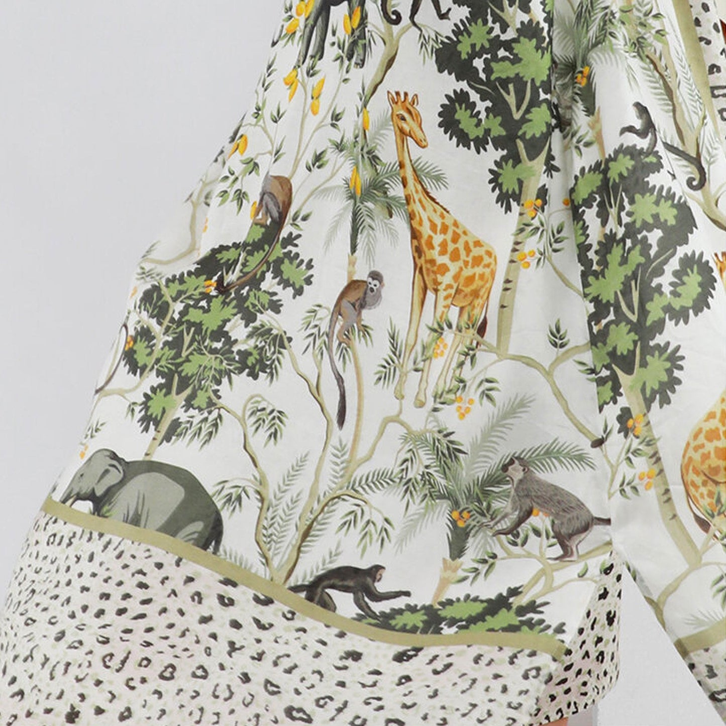 - Agines Maxi Animal Print Coverup - Off-White