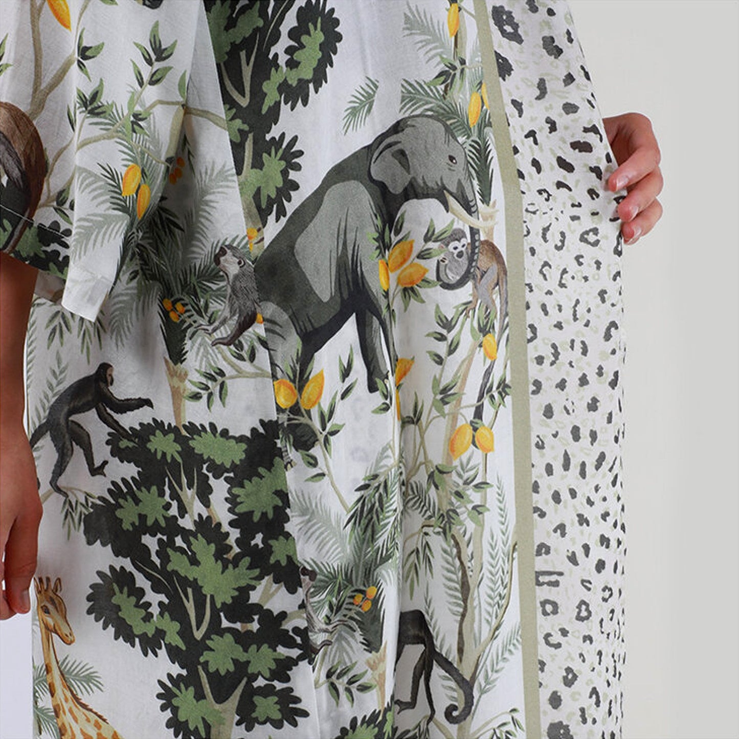 - Agines Maxi Animal Print Coverup - Off-White