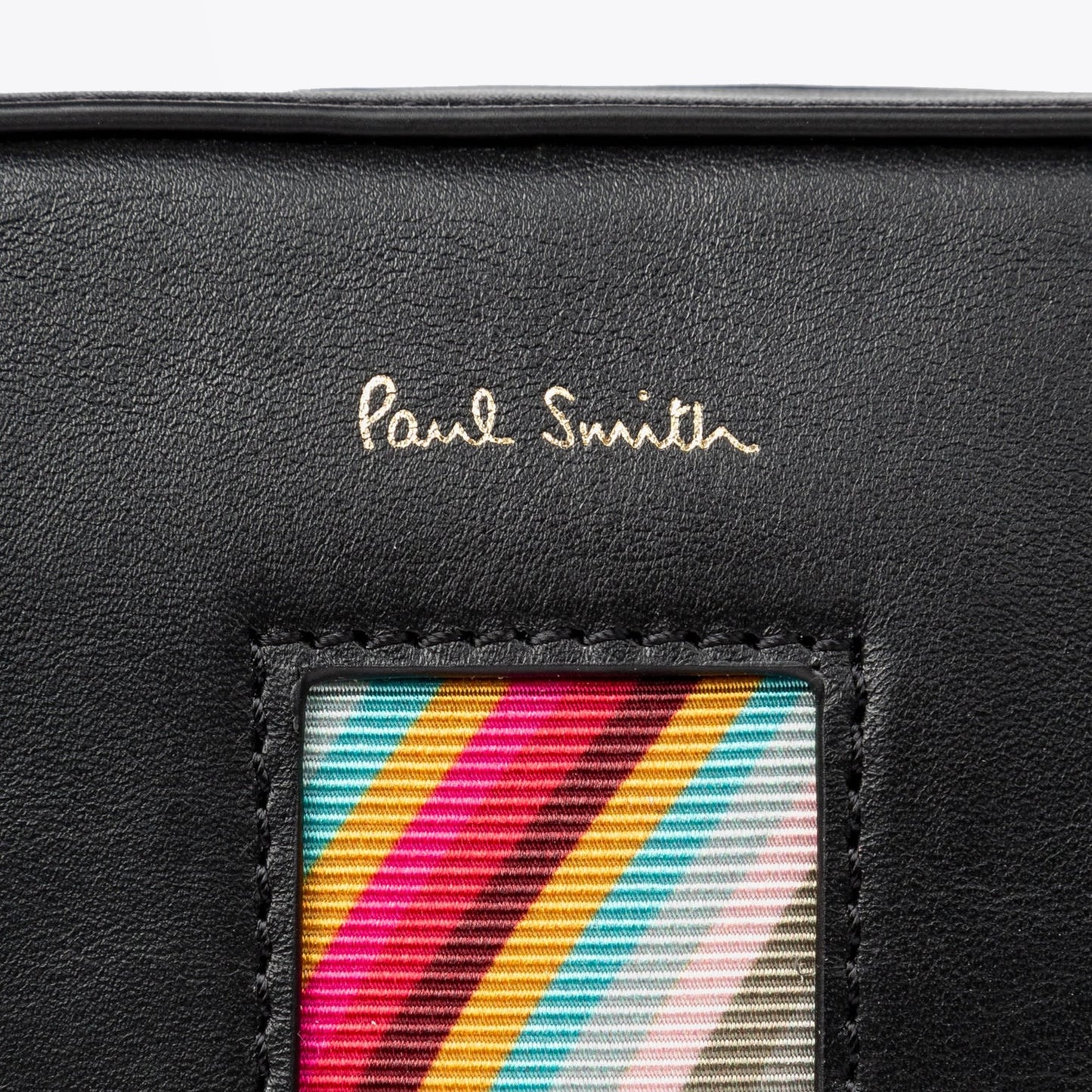 Leather 'Swirl' Cross-Body Bag - Black