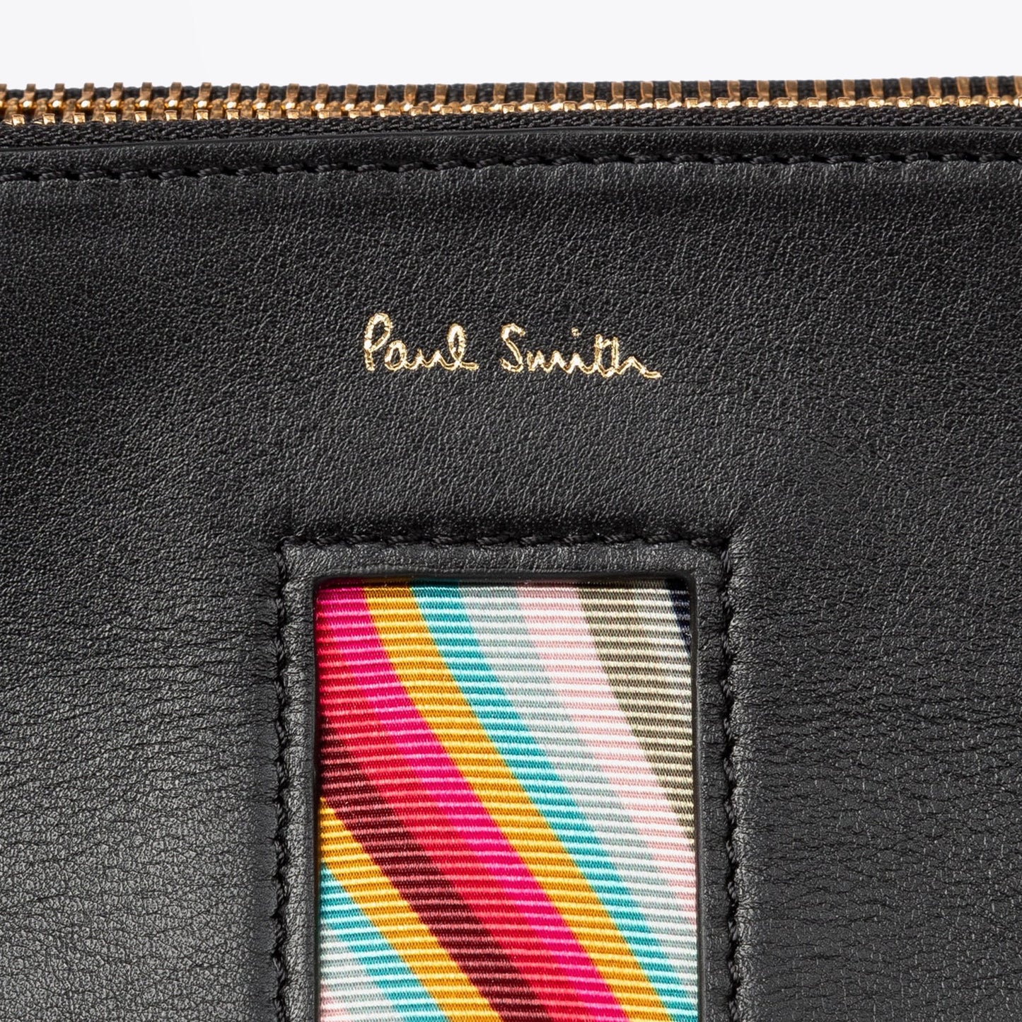 Leather Tote Bag With 'Swirl' Print - Black