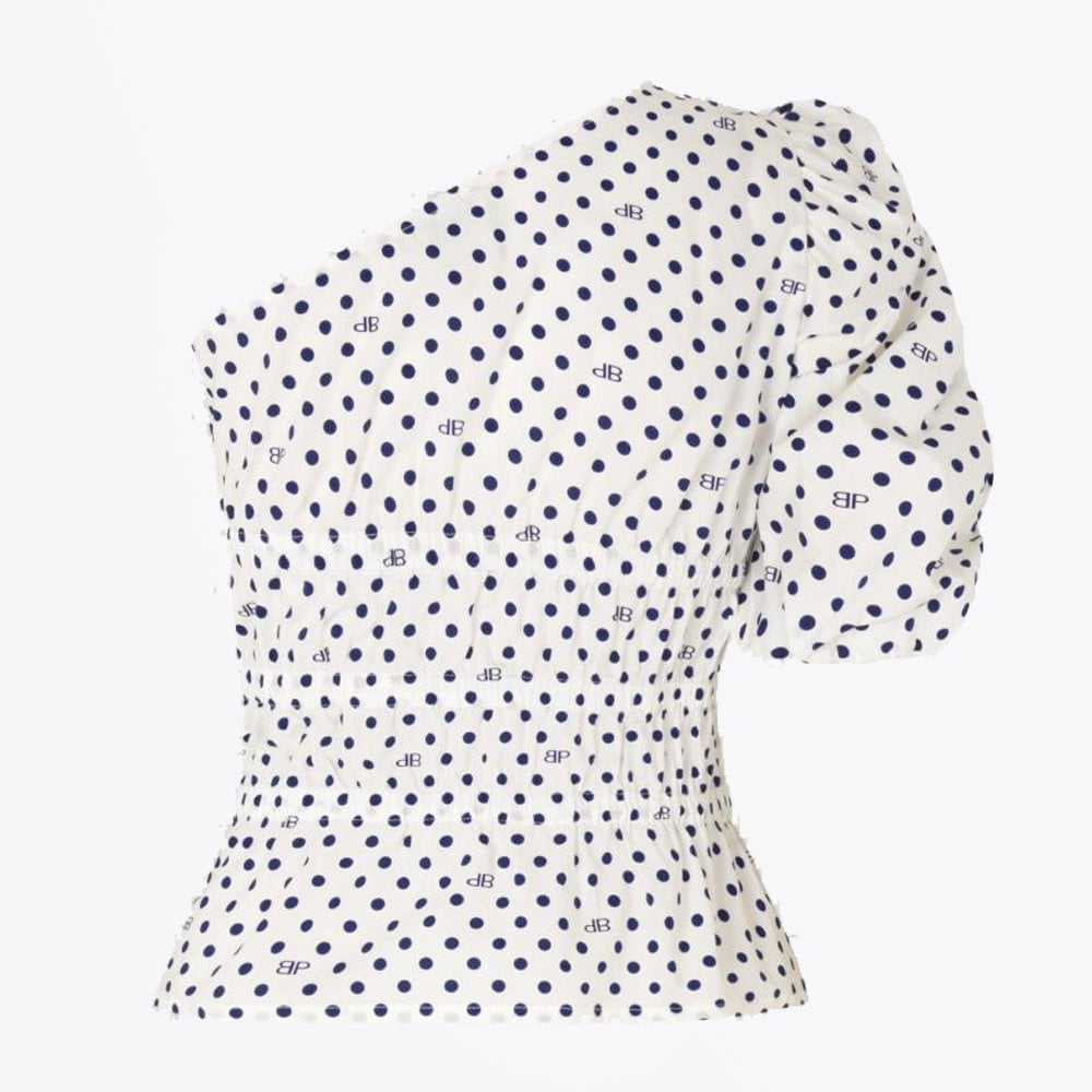 Monessa Polka Dot Top - White
