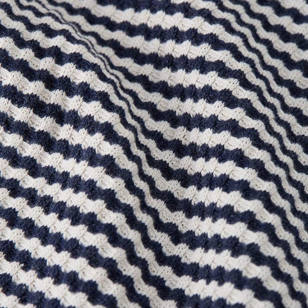 Hawthorn - Polo Knit Shirt - Navy/White