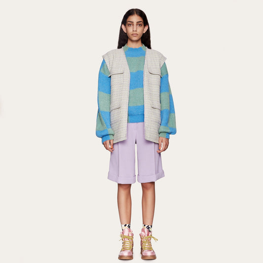 - Estella - High-Rise Shorts - Lilac