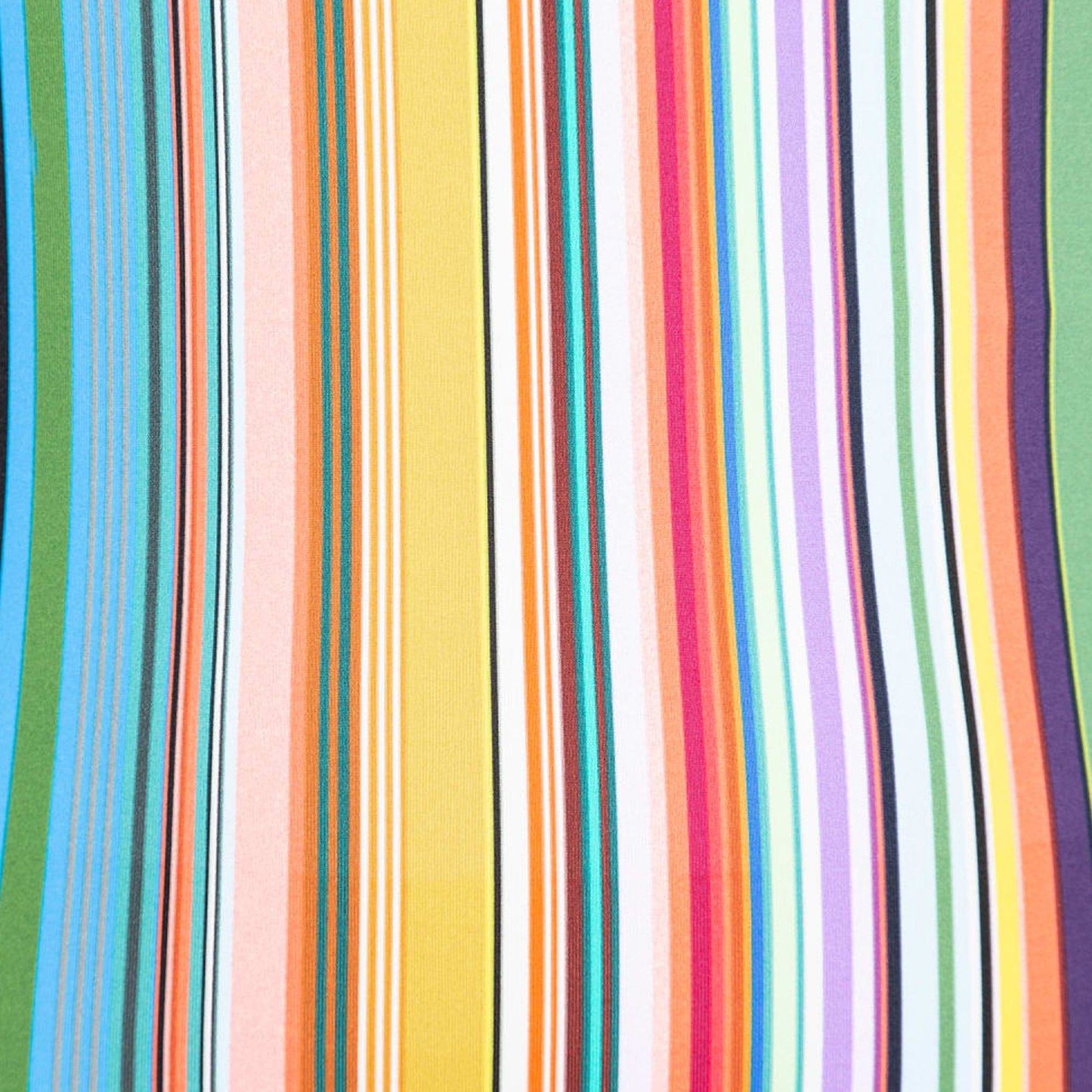 - Stripe Print Wrap Swimsuit - Multi