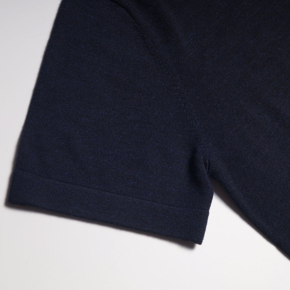 Merino Crew Neck T-Shirt - Navy
