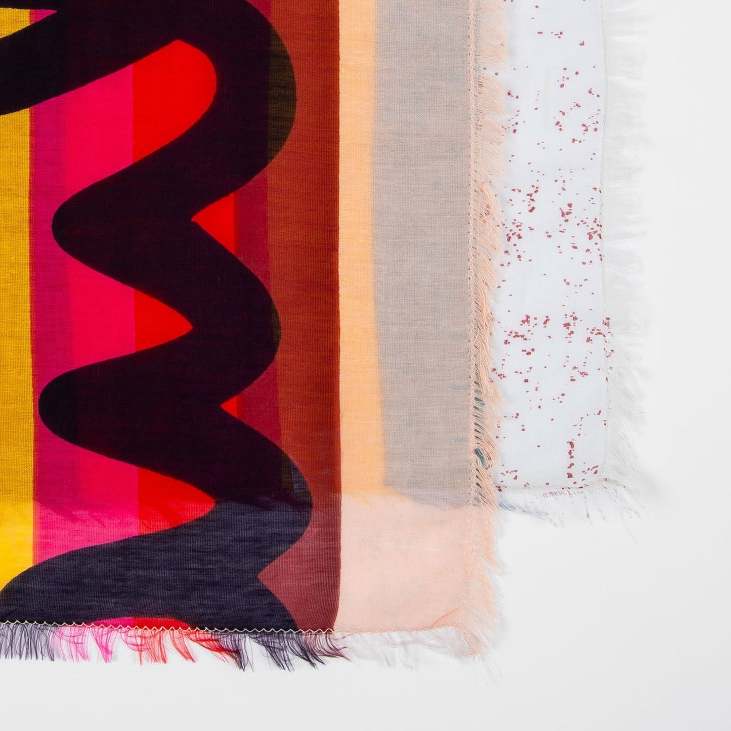 - 'Swirl Stripe' Cotton-Blend Scarf - Multi