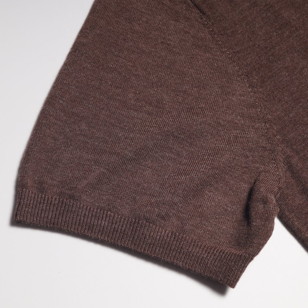 Merino Polo Shirt - Brown