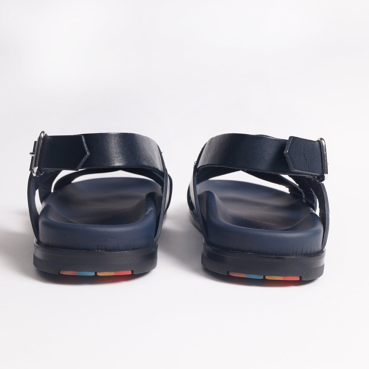 - 'Chandler' Leather Sandals - Dark Navy