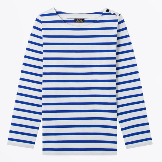 - Ally Sailor Striped Tee - Dark Blue