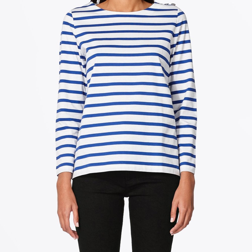 - Ally Sailor Striped Tee - Dark Blue