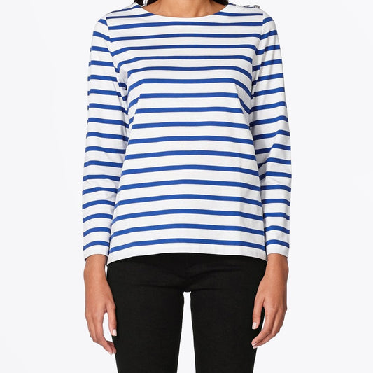 - Ally Sailor Striped Tee - Dark Blue