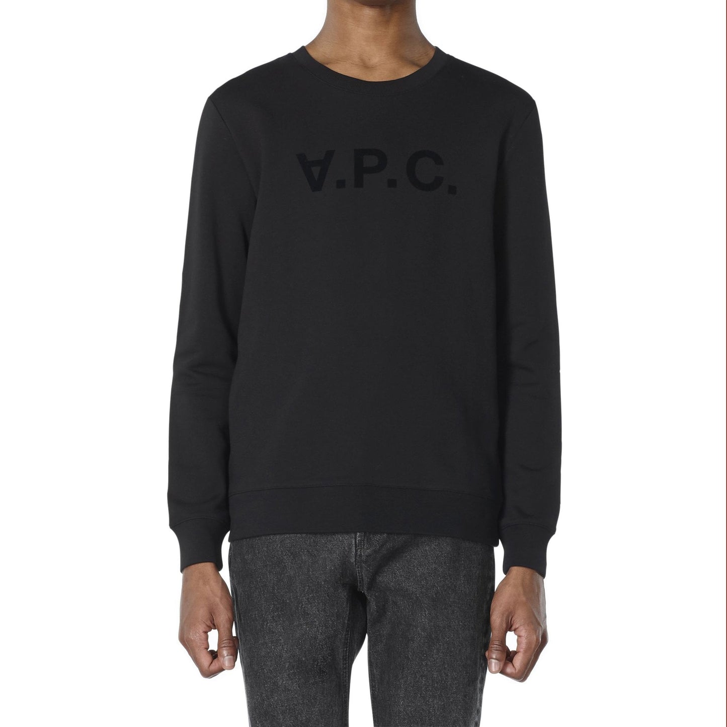 - VPC Brushed Cotton Sweater - Black