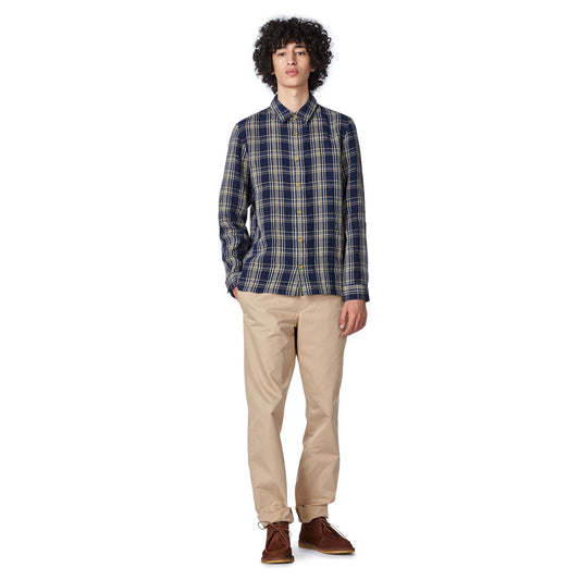 - Vincent - Checked Shirt - Dark Navy