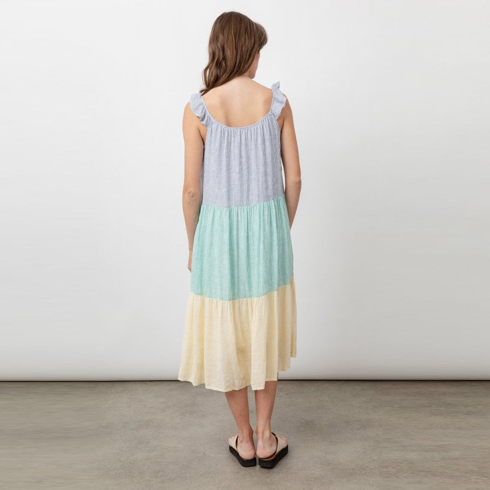 - Capri Dress - Mixed Rainbow Stripe