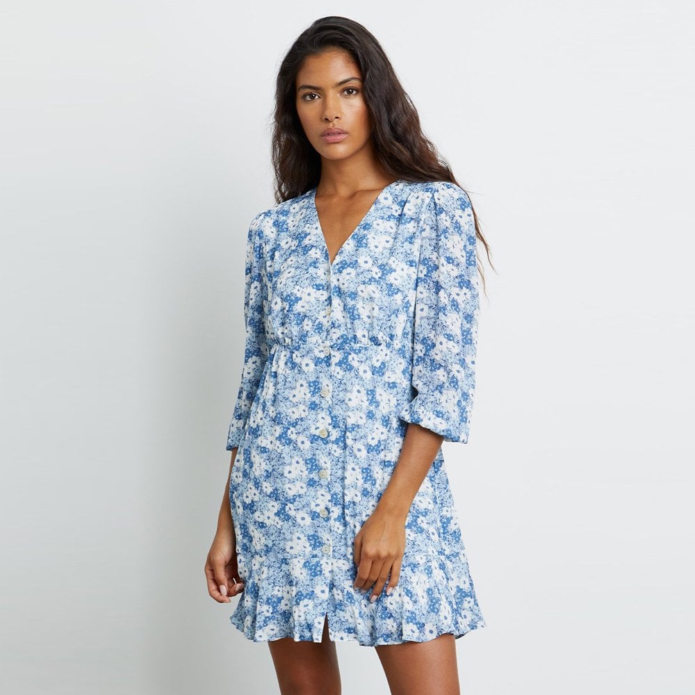 - Elsie Long Sleeve Dress - Blue Jasmine