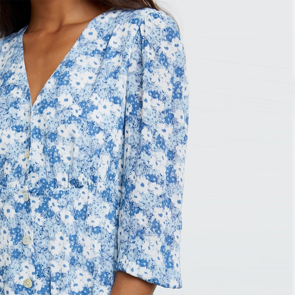 - Elsie Long Sleeve Dress - Blue Jasmine