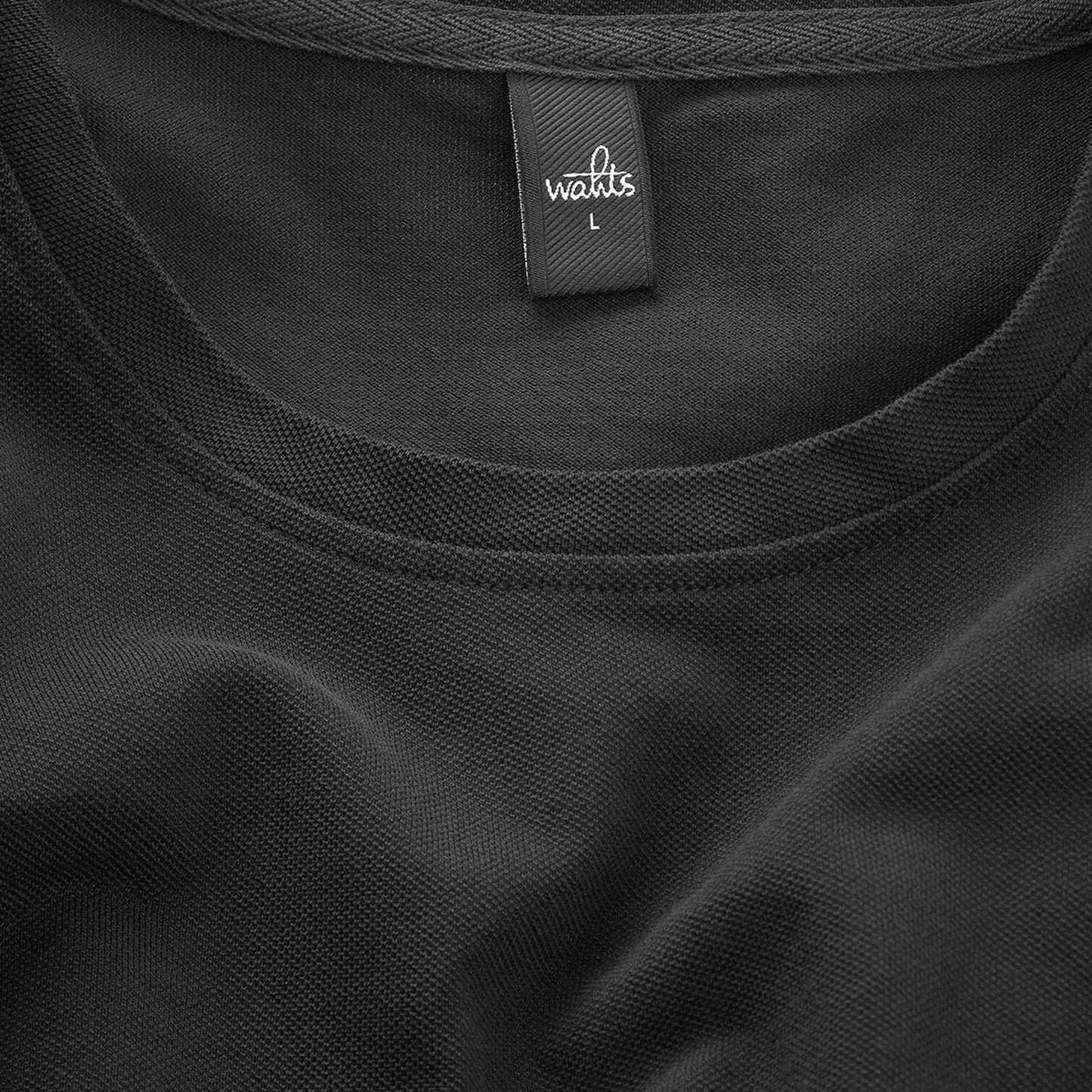 - Dean - Pique Crew Neck T-Shirt - Black