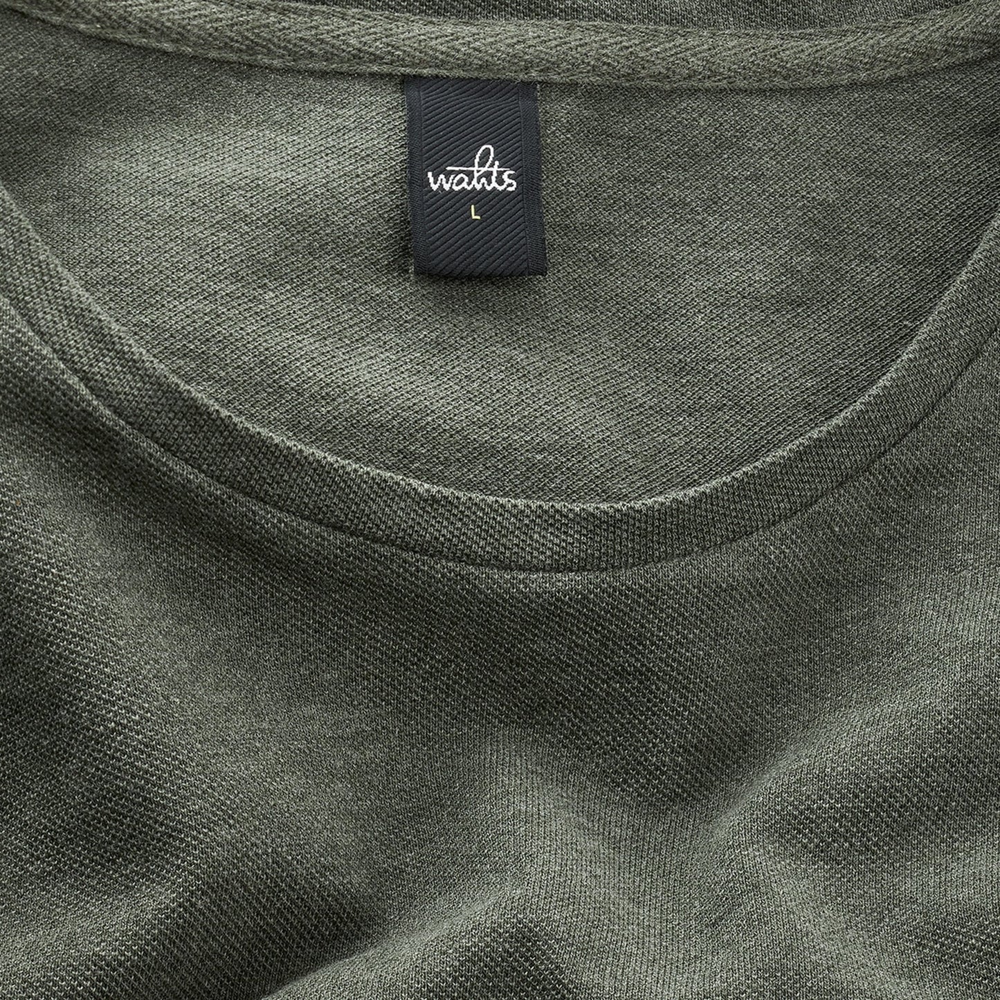 - Dean - Pique Crew Neck T-Shirt - Green Melange