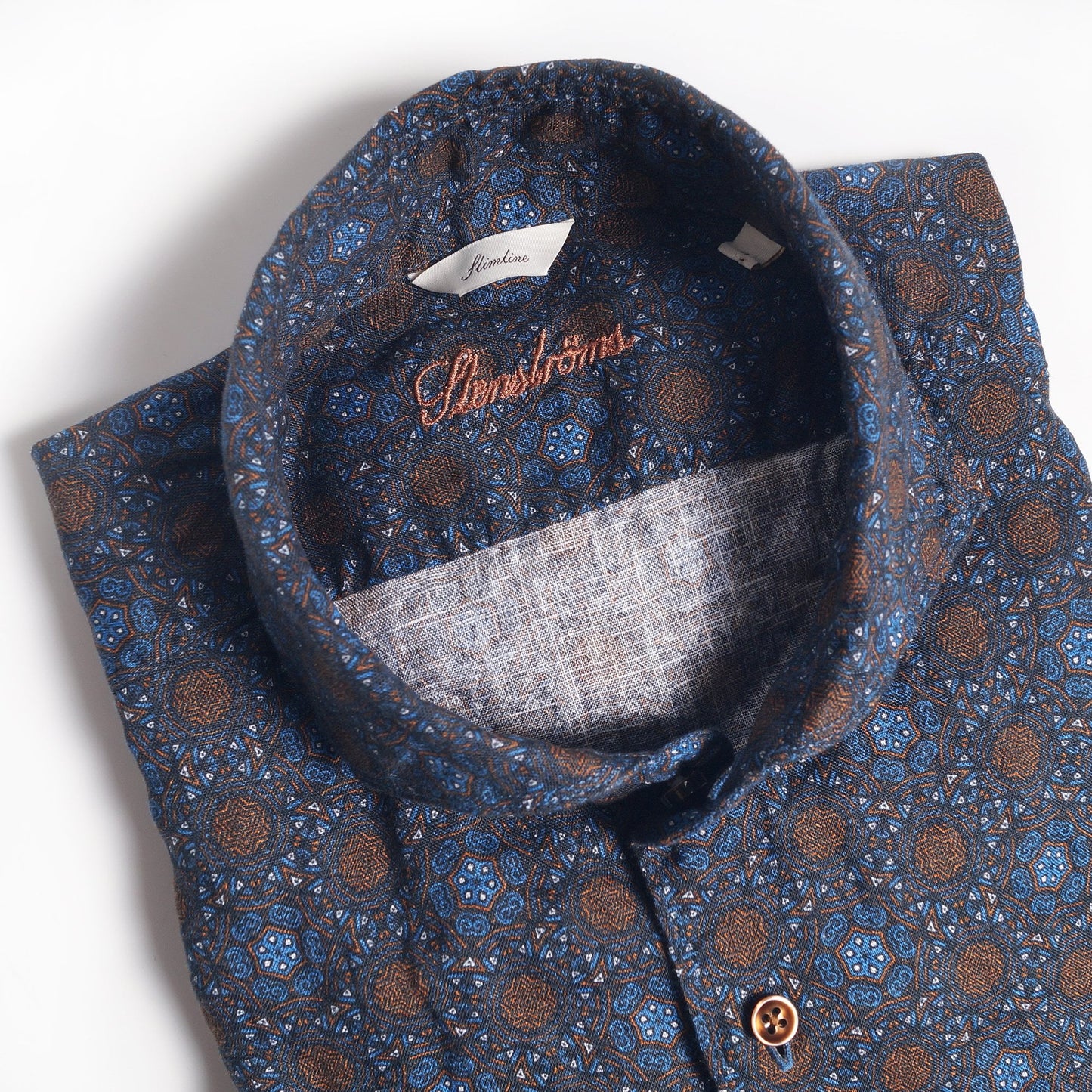 Geometric Print Shirt - Navy