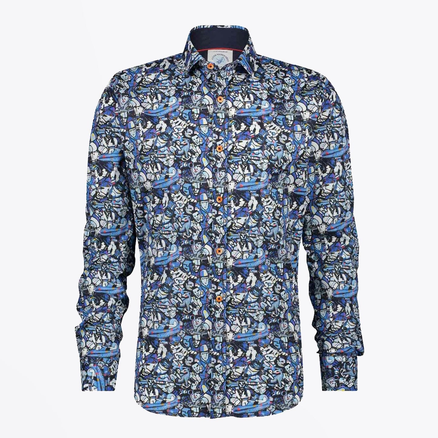 - 'Best of Brood' Print Shirt - Navy/Multi