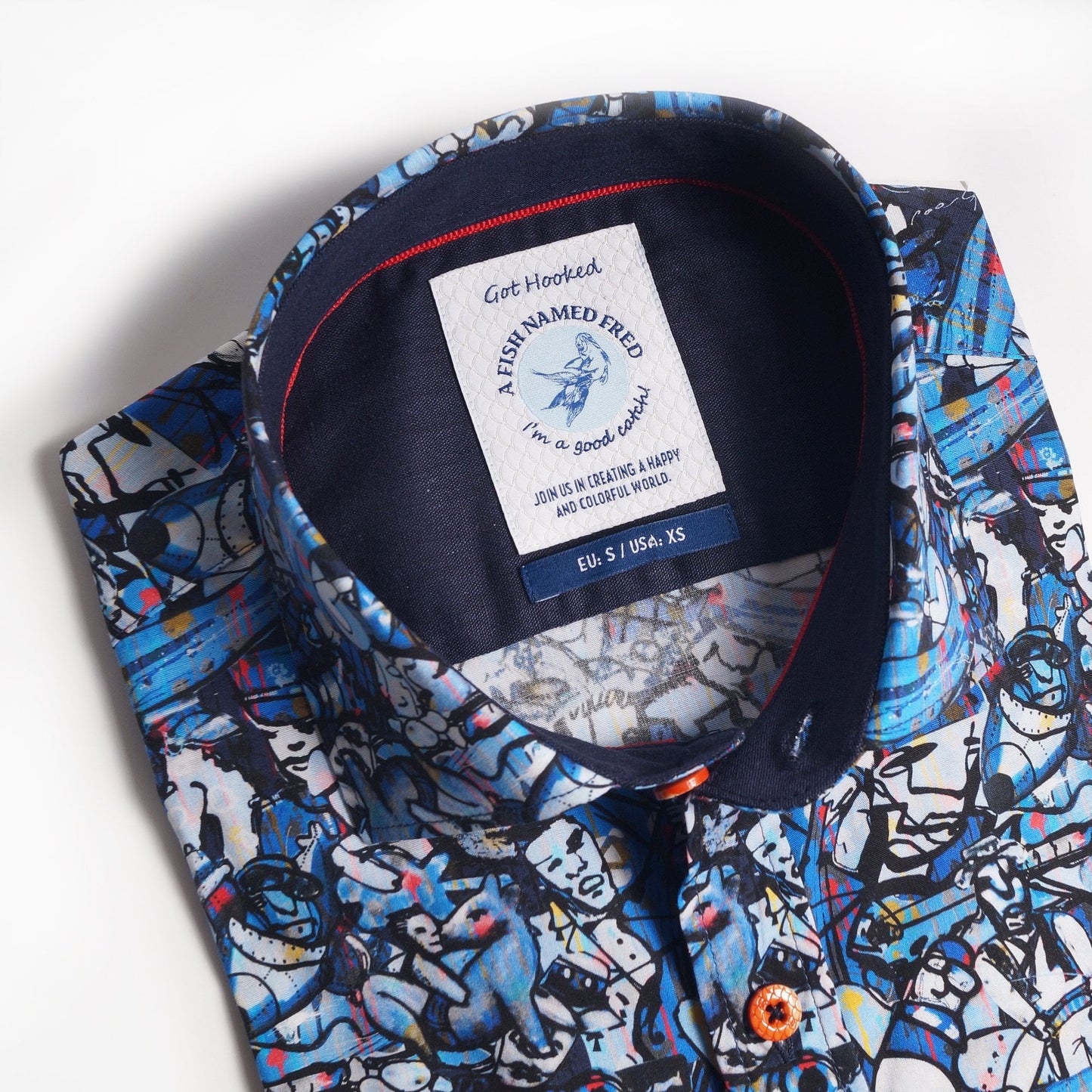 - 'Best of Brood' Print Shirt - Navy/Multi