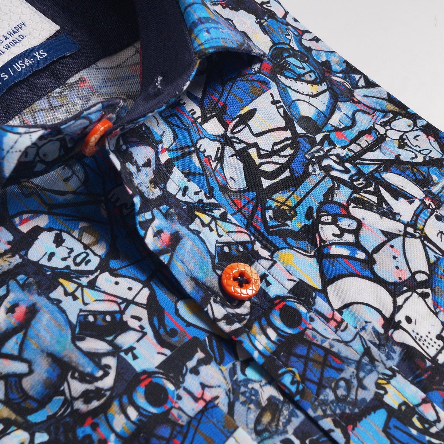 - 'Best of Brood' Print Shirt - Navy/Multi
