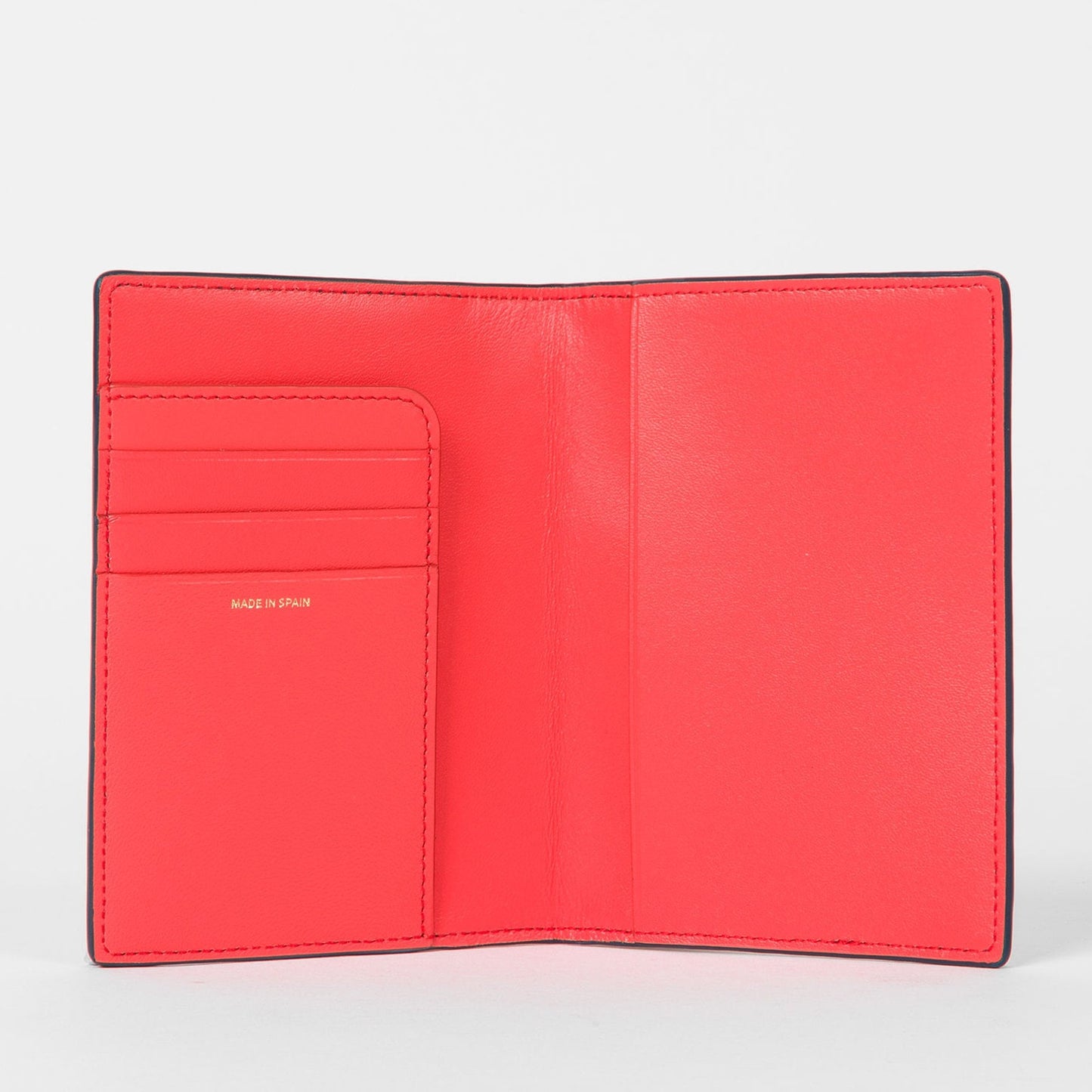 - Swirl Print Leather Passport Cover - Multi