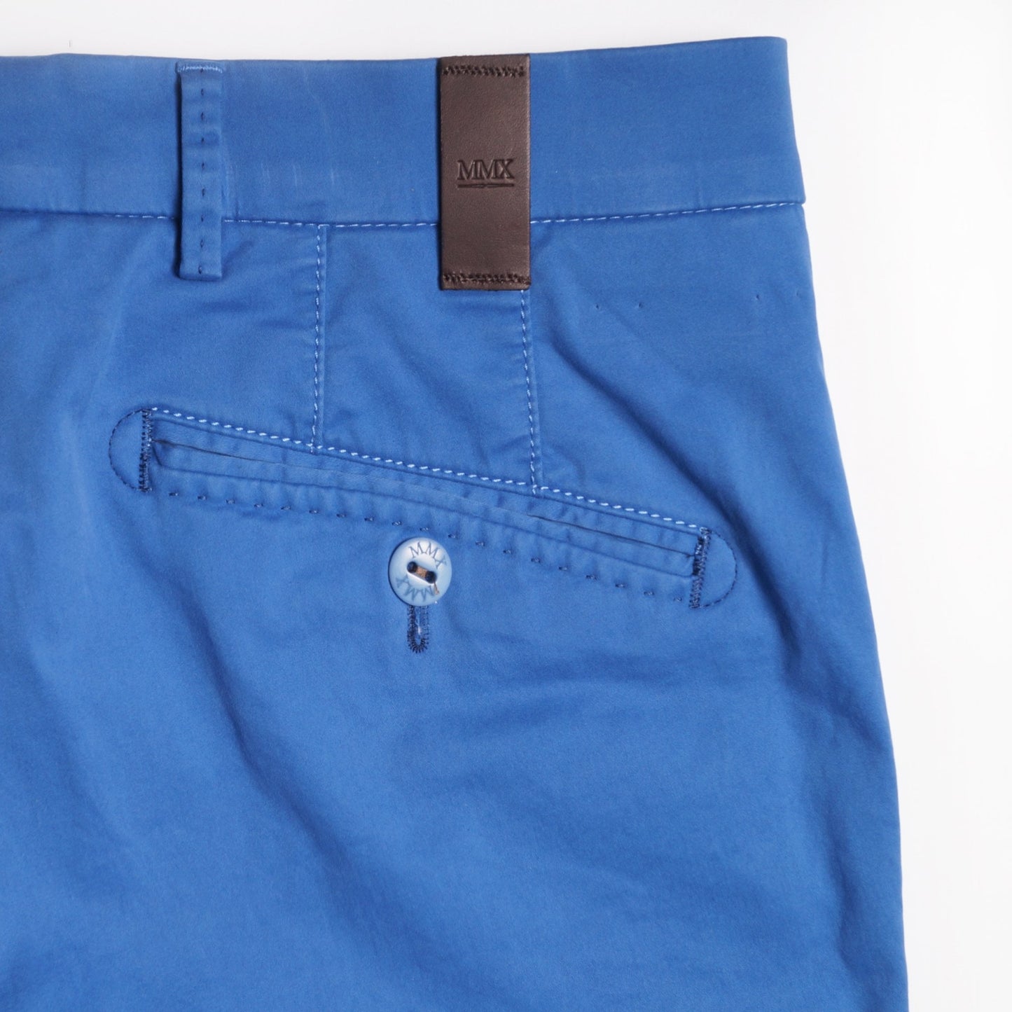 - Pegasus - Cotton Chino Shorts - Blue