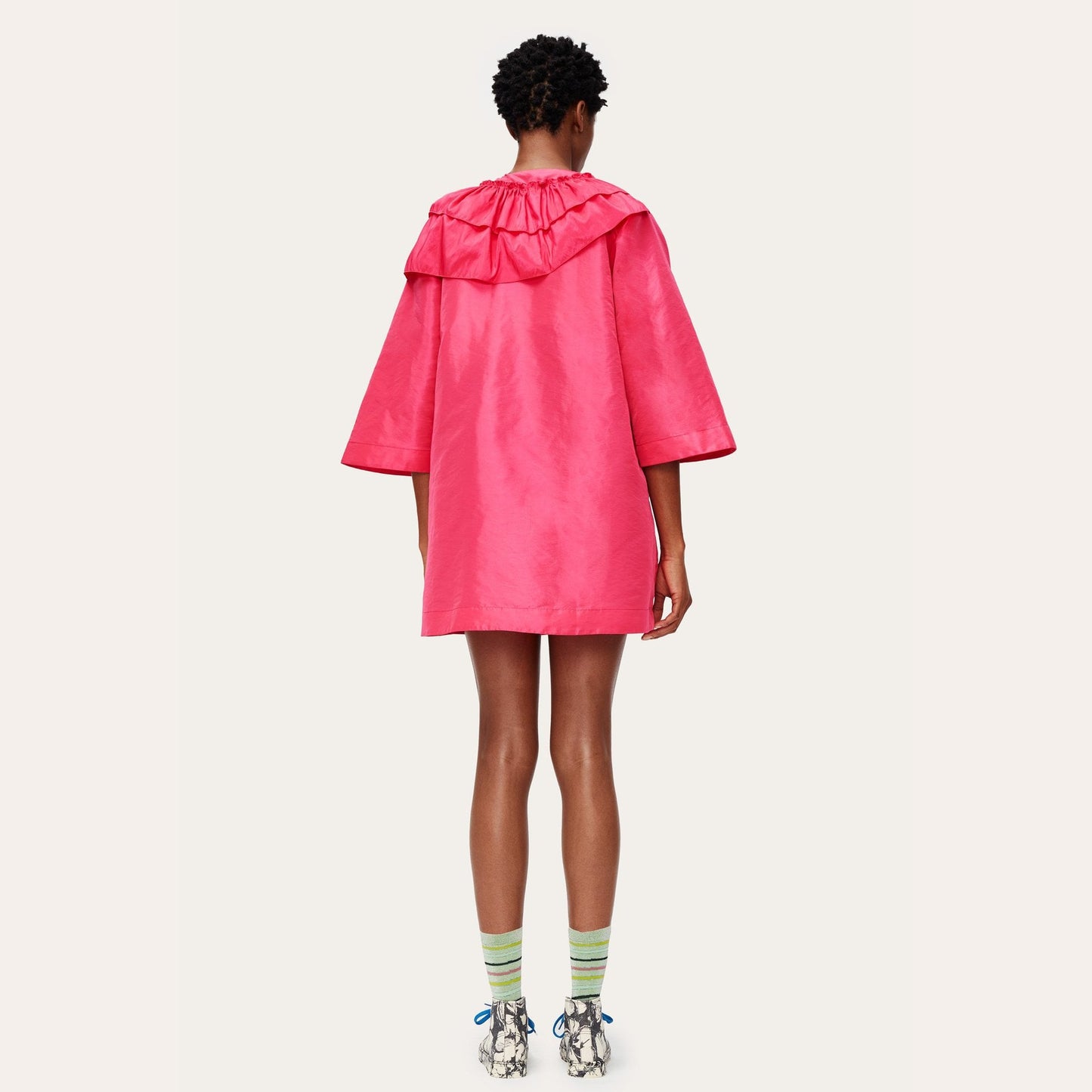 Marina - Taffeta Mini Dress - Pink