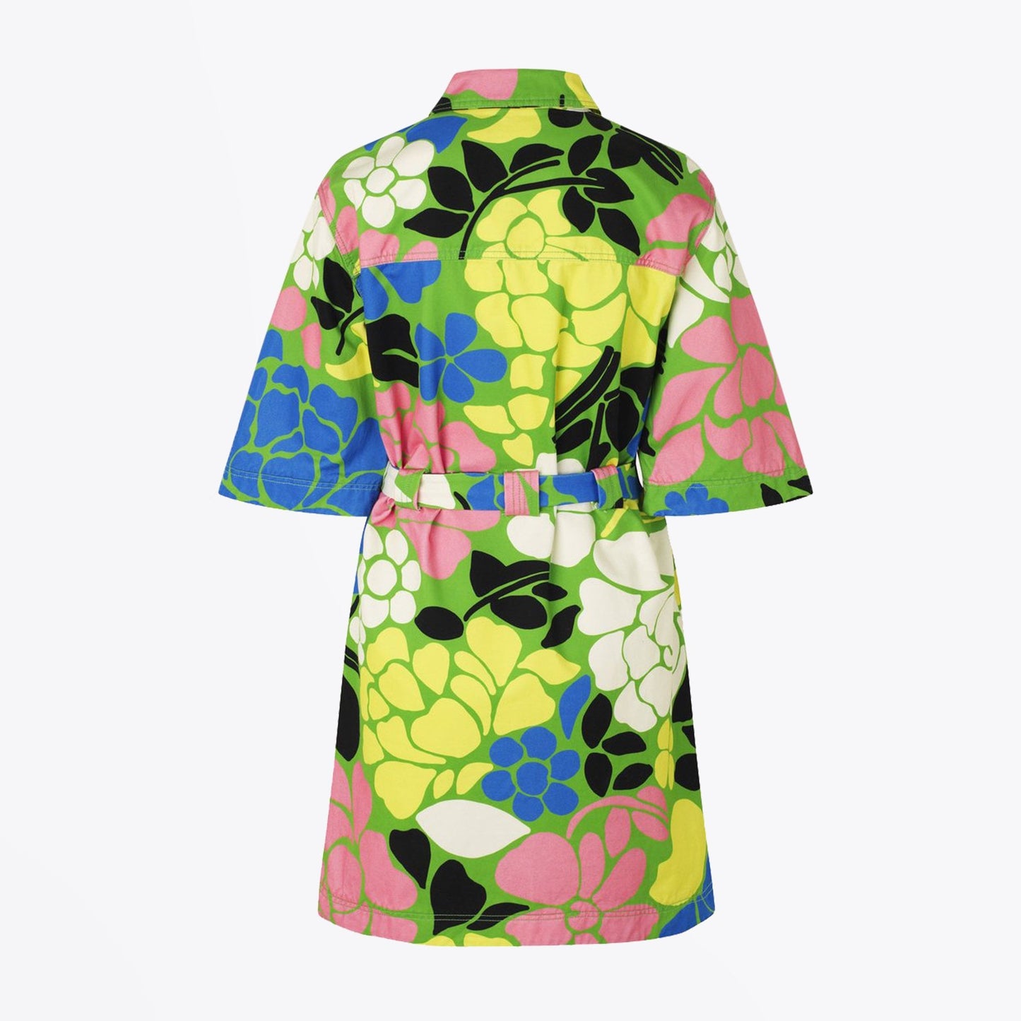 - Carli - Banana Leaf Print Dress - Green/Multi