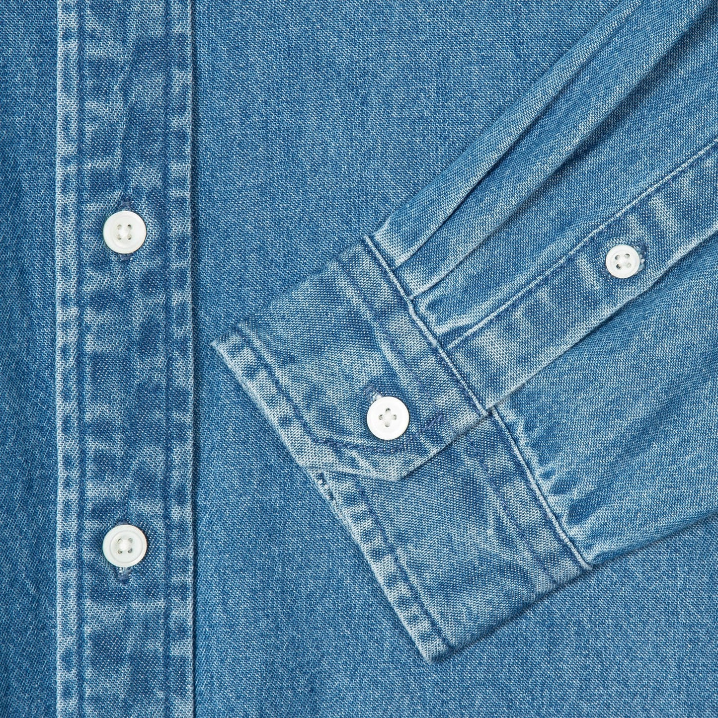 - Denim 'Happy' Tailored-Fit Shirt - Blue